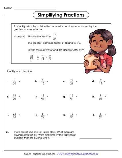 facing math worksheet