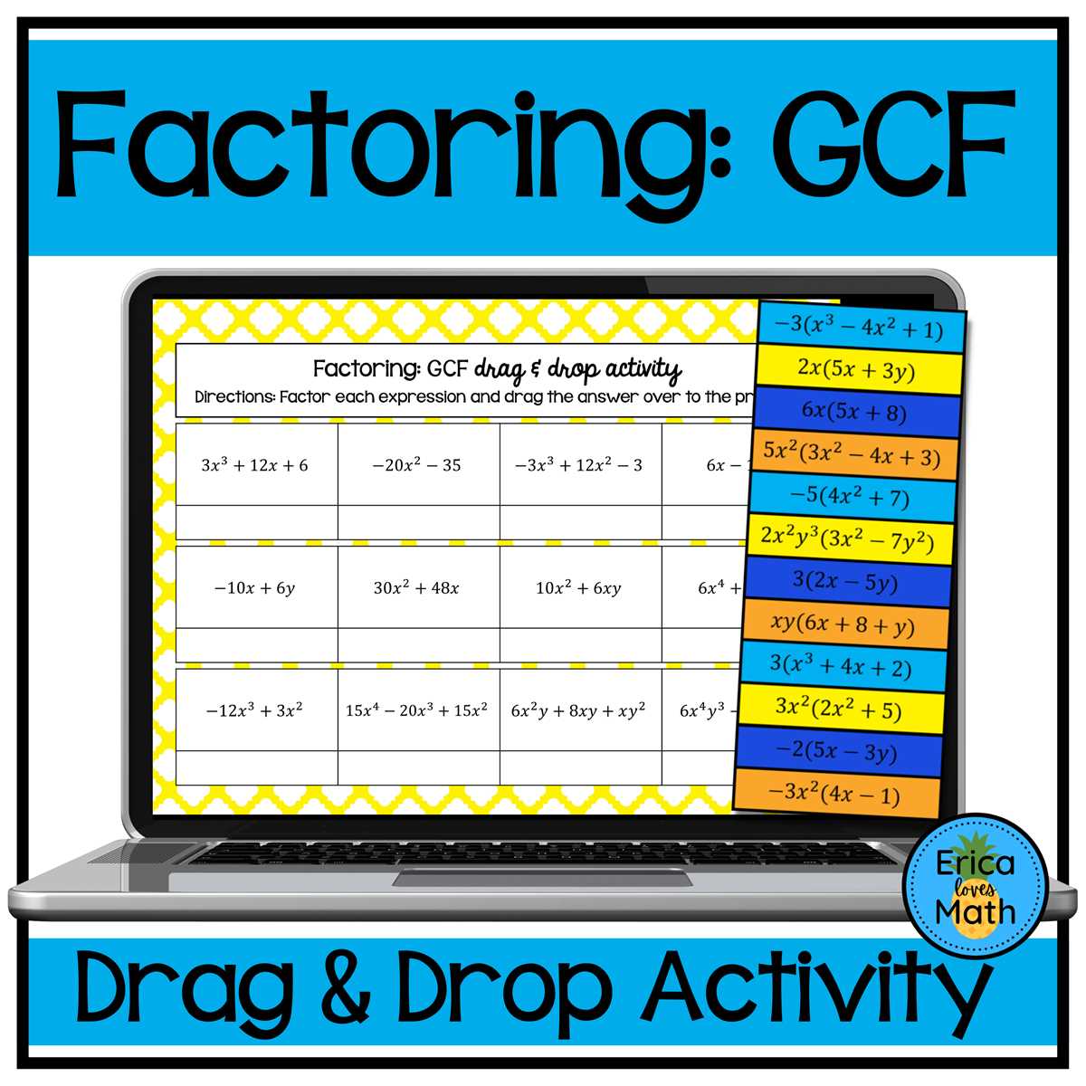 factoring gcf worksheet