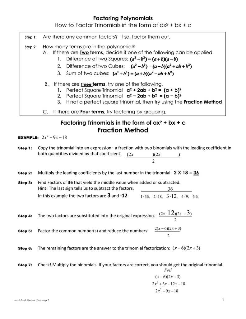 factoring perfect square trinomials worksheets