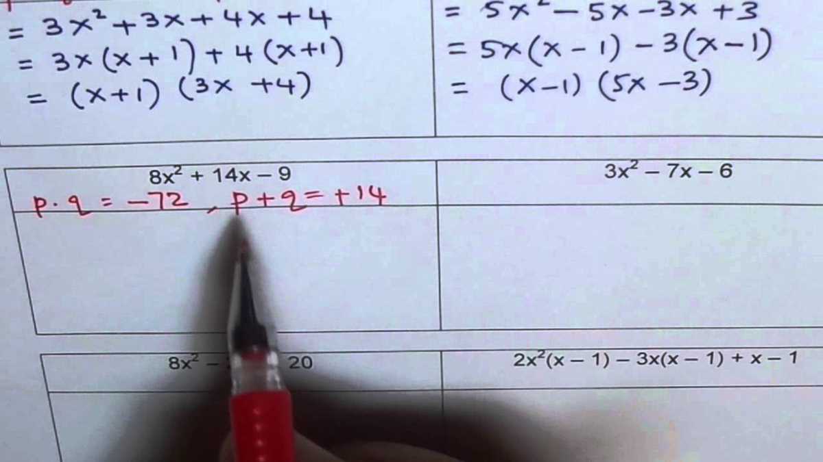 factoring trinomial worksheet
