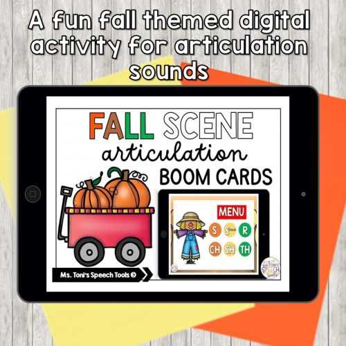 fall articulation worksheets