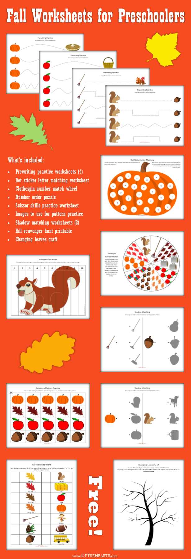 fall pattern worksheets