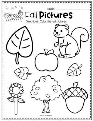 fall worksheets pre k