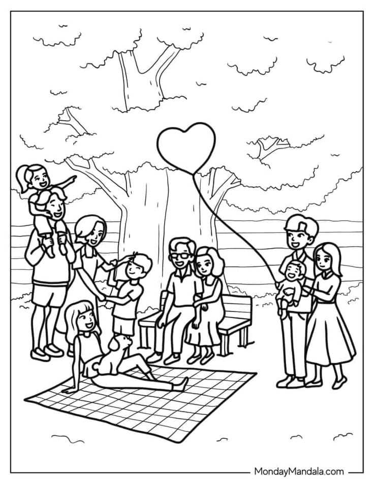 family worksheet coloring