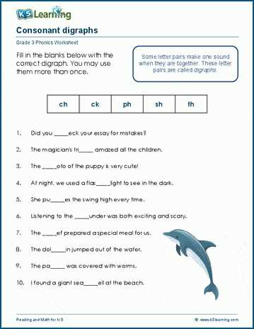 consonant digraphs worksheets