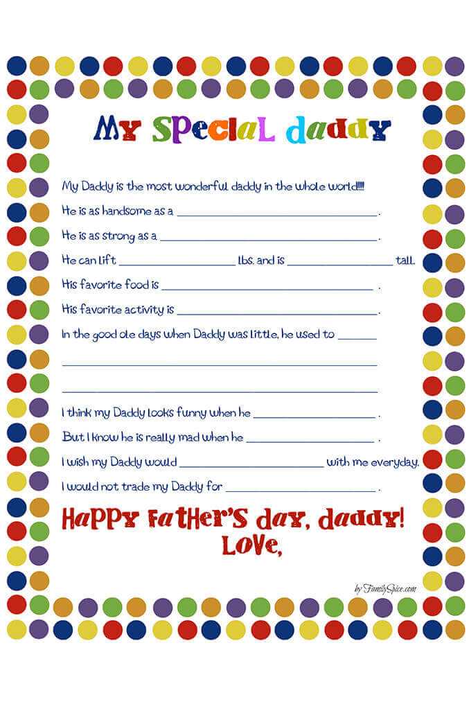 fathers day worksheets
