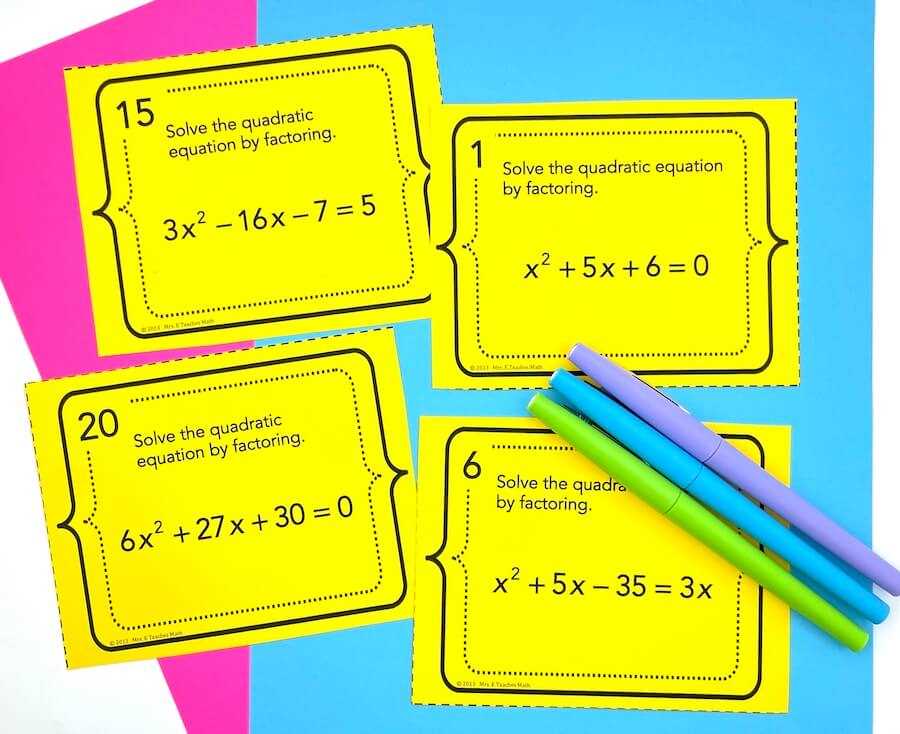 quadratic factoring worksheet
