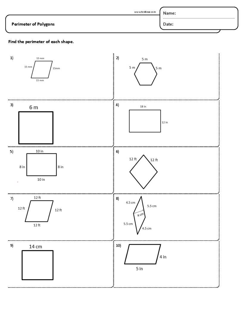 finding area of polygons worksheet