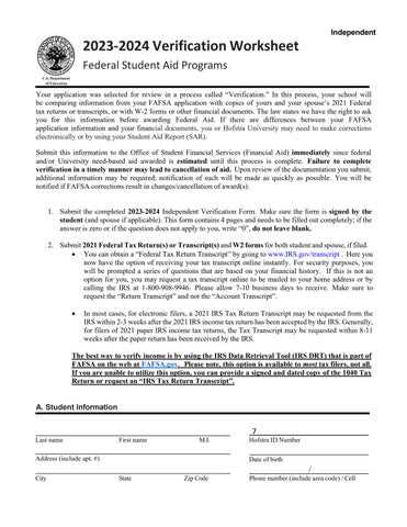 federal es worksheet
