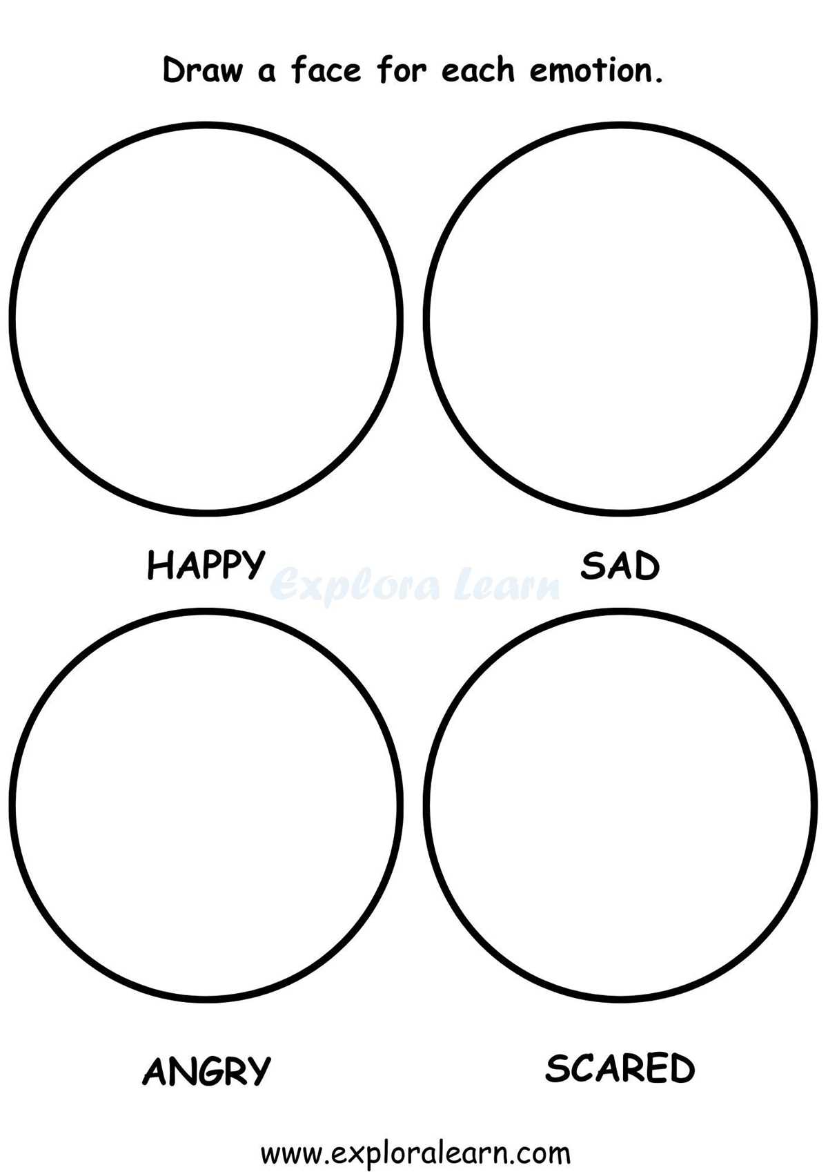 feelings worksheet for kids