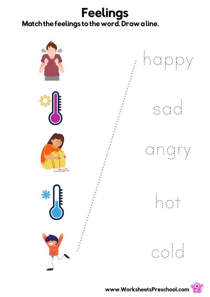 feelings worksheet for kindergarten