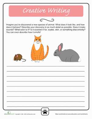 describe animals worksheets