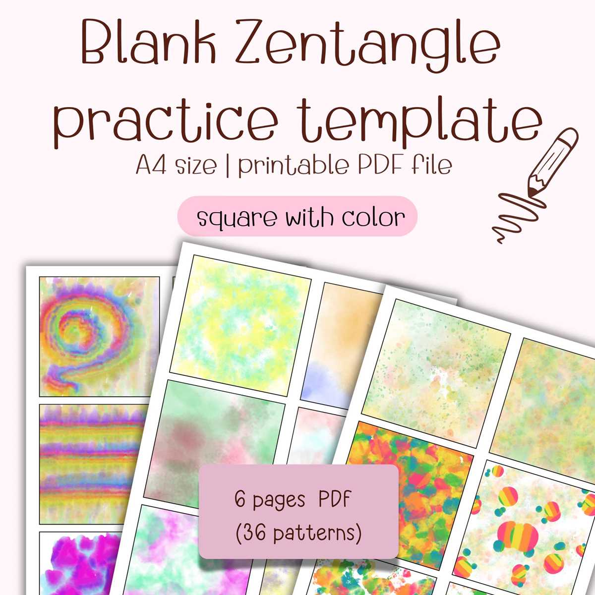 blank zentangle worksheet