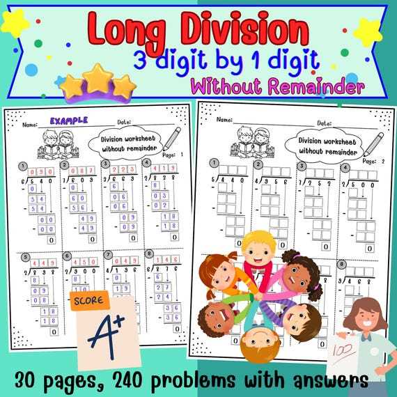 division worksheet 3 digit by 1 digit