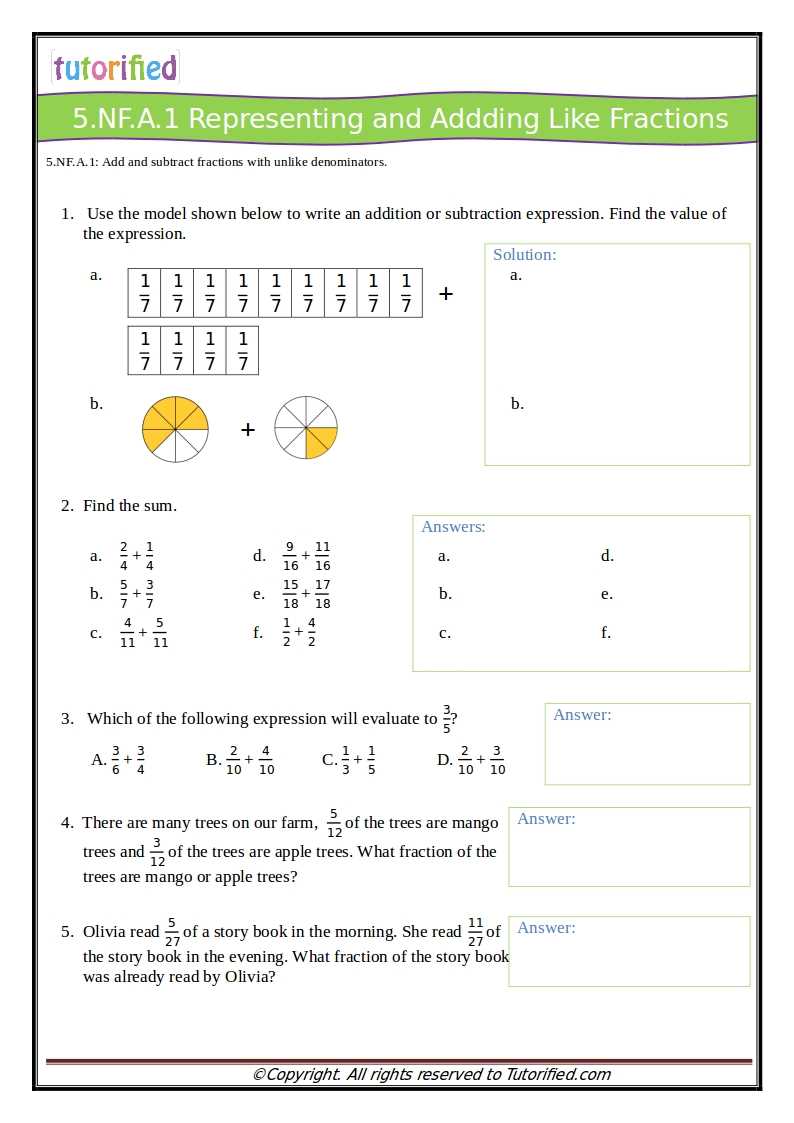 fifth grade math worksheets