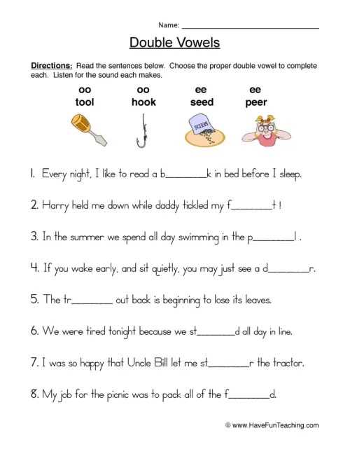 fill in the blank 1st grade worksheets