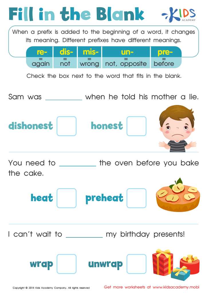 fill in the blank 1st grade worksheets