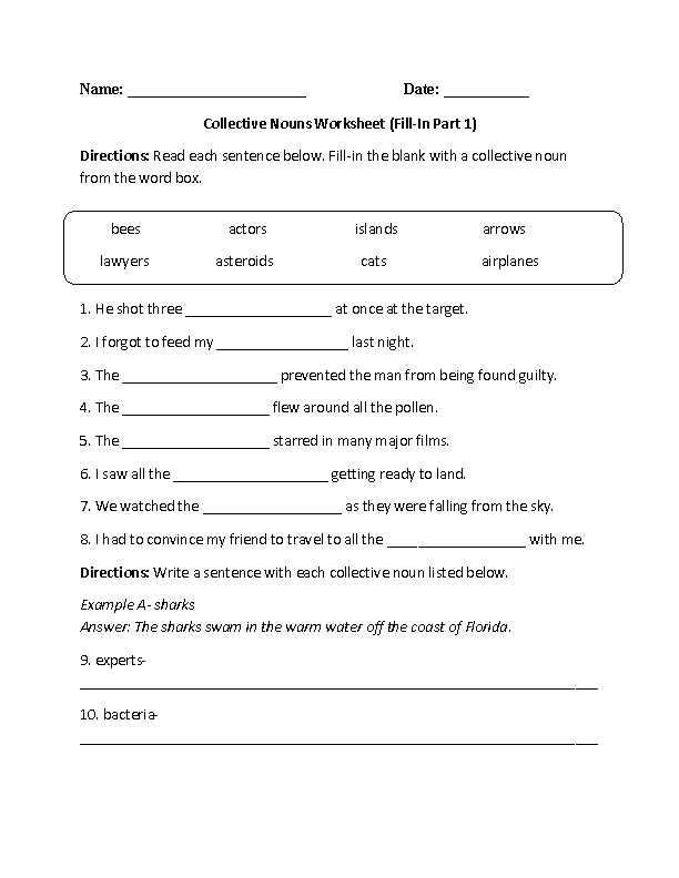 fill in the blank noun worksheets