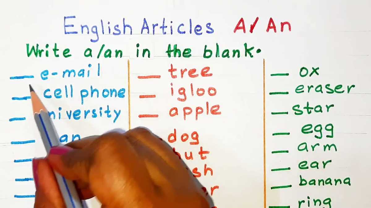 fill in the blanks with articles worksheets