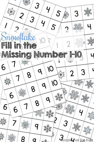 fill in the missing numbers 1 10 worksheets