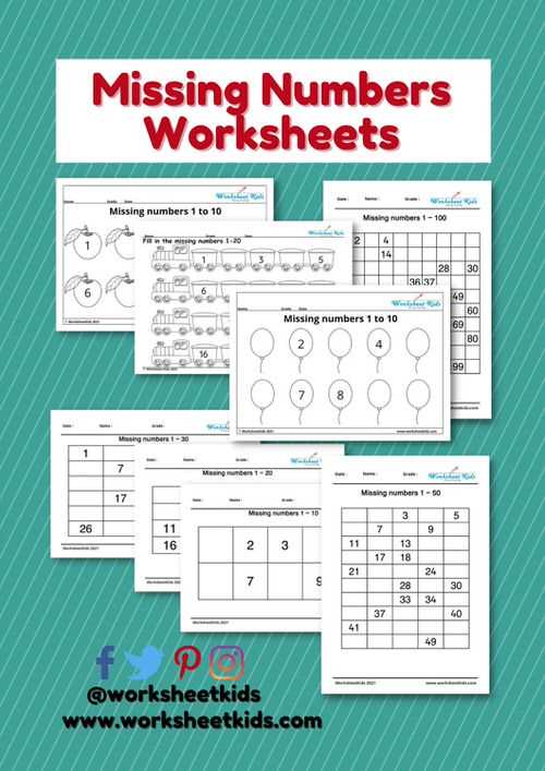 fill in the missing numbers 1 30 worksheets
