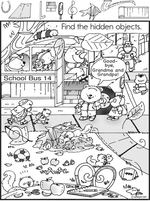 find hidden object worksheet