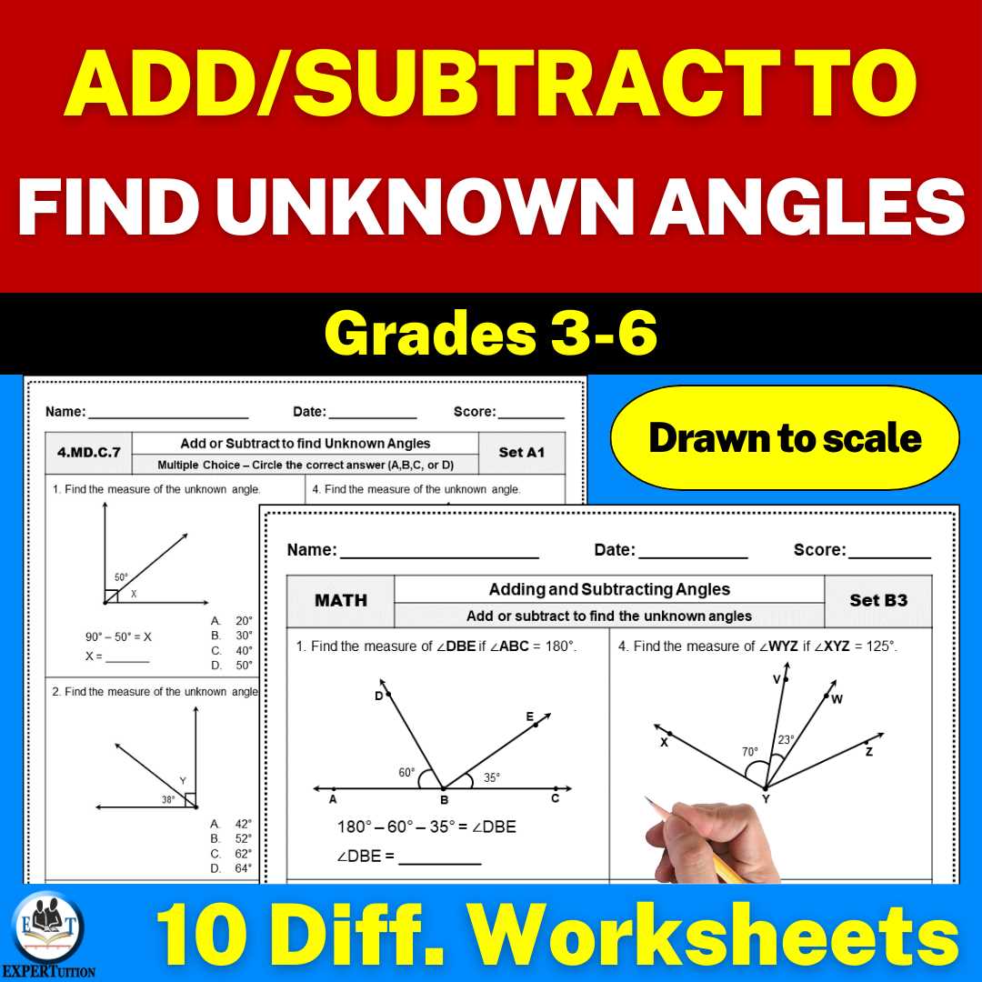 find missing angles worksheet