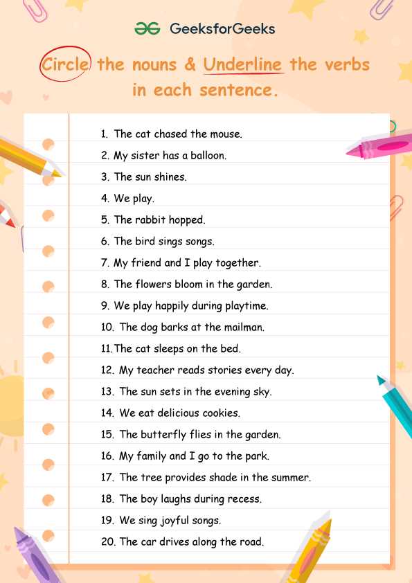 find parts of speech worksheet