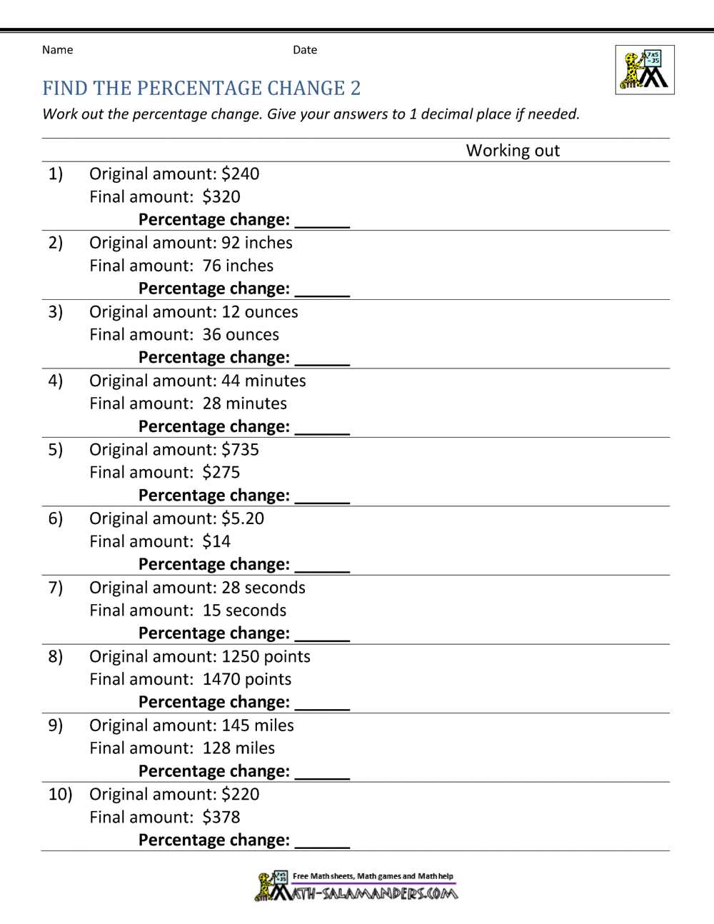 find percent of a number worksheet