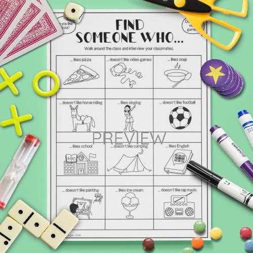 find someone who worksheet