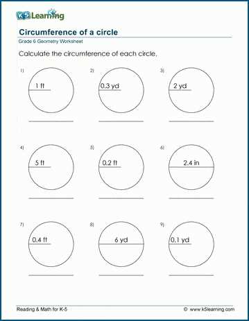 find the radius and diameter of a circle worksheet
