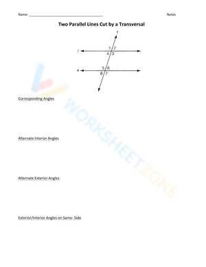 finding angle measures parallel lines cut transversal worksheet finding angle measures parallel lines cut transversal worksheet