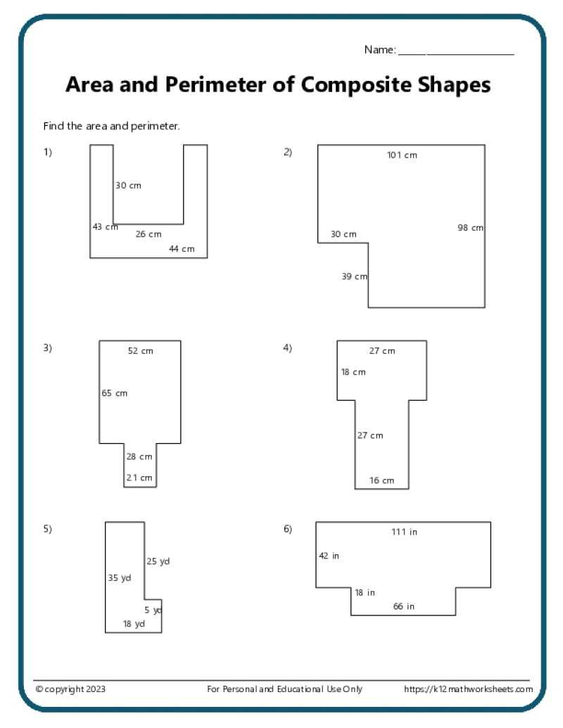 finding area and perimeter worksheets