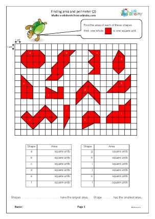 finding area and perimeter worksheets
