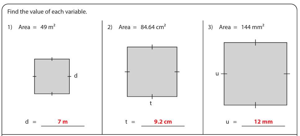 finding area of rectangle and square worksheet