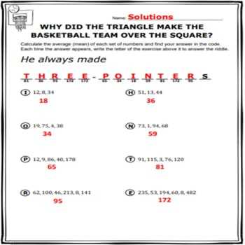 finding average worksheets