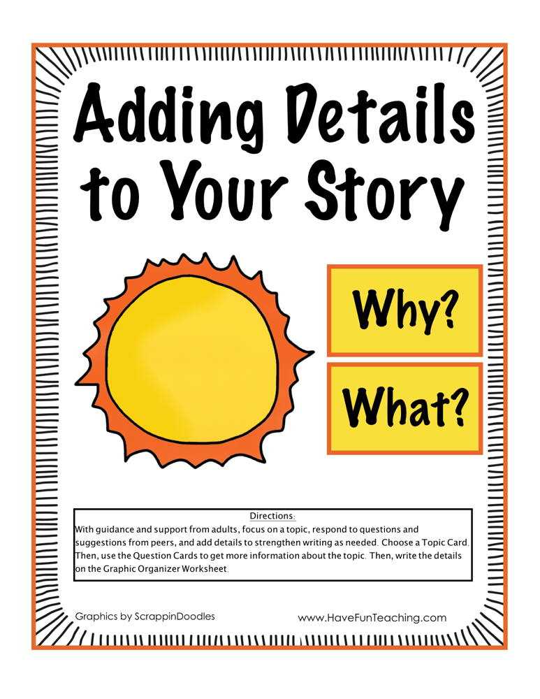 finding details in a story worksheet