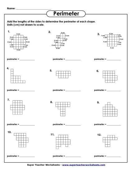 finding the area and perimeter worksheets