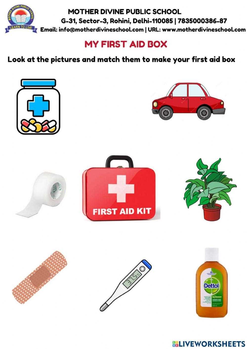 first aid basics worksheet