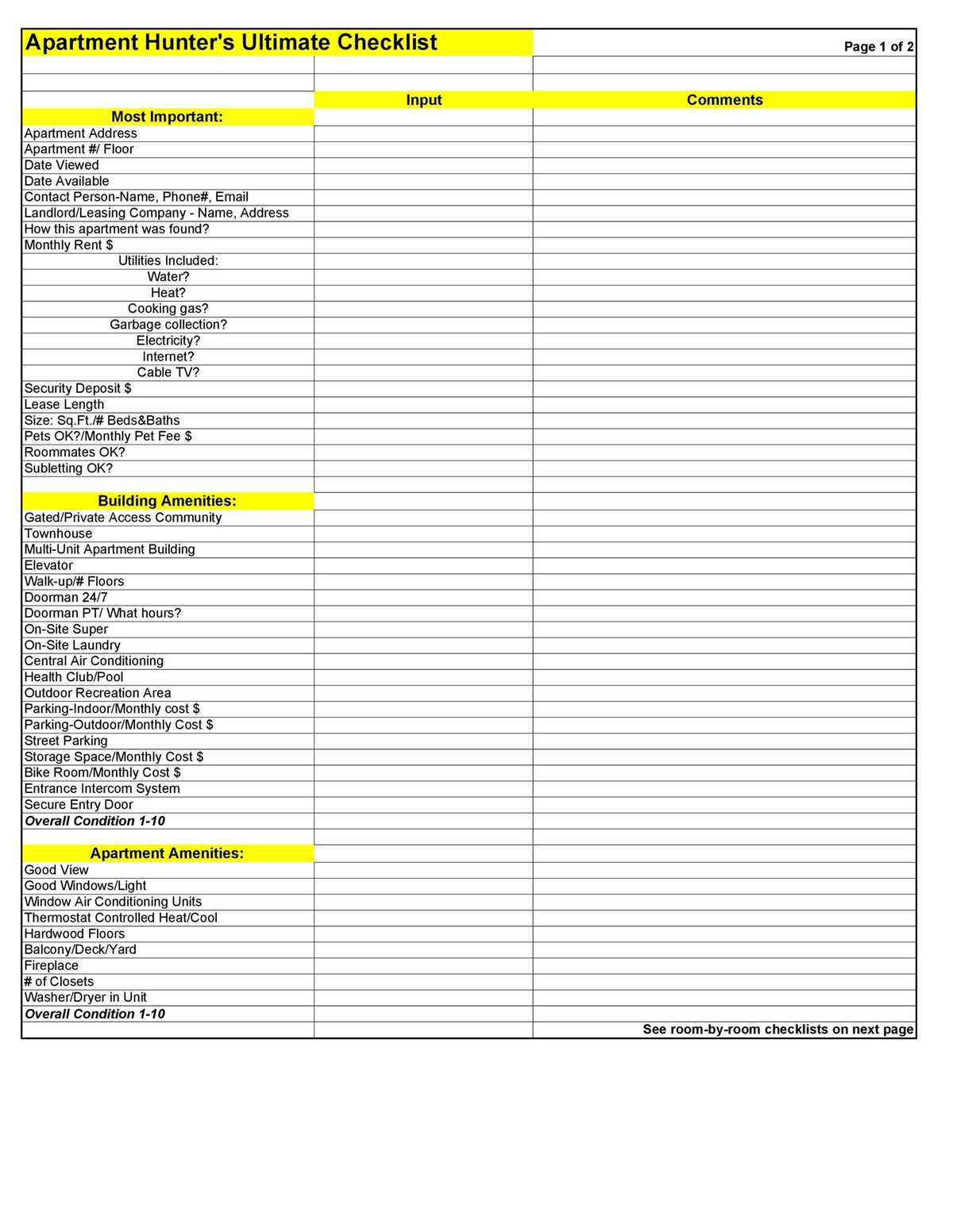 first apartment budget worksheet