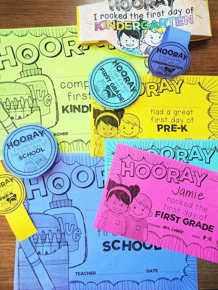first day of school worksheets for kindergarten