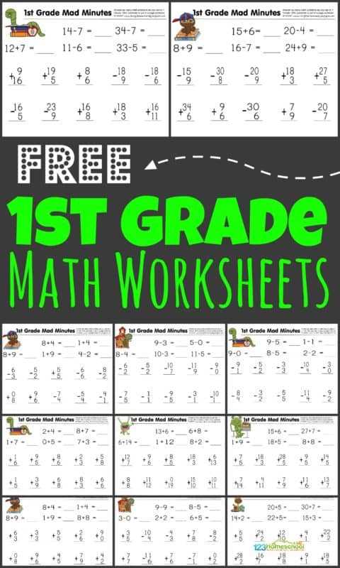 first grade math printable worksheets