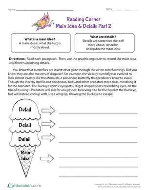 main idea and supporting details worksheets 5th grade
