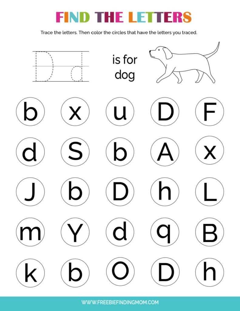 preschool worksheets letter d