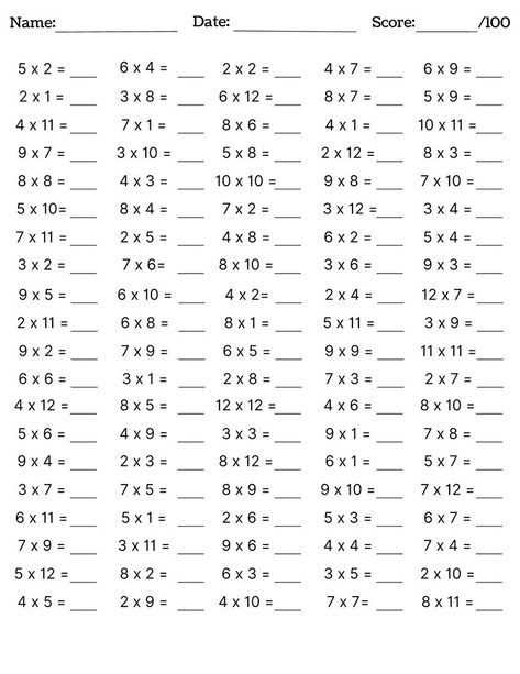 multiplication worksheets free