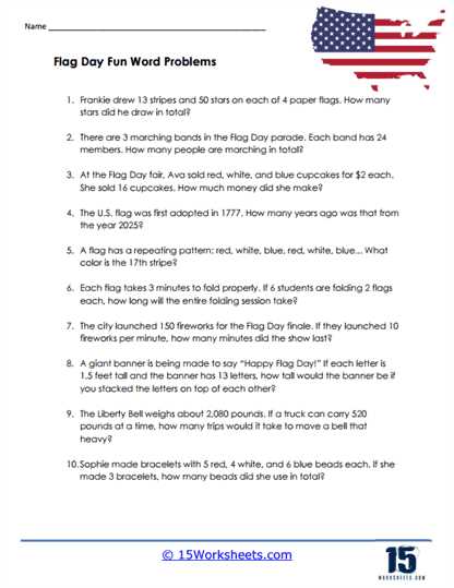 flag day comprehension worksheets