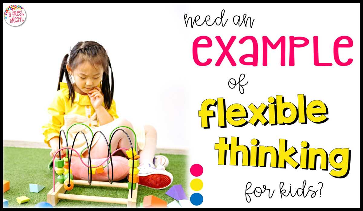 flexible thinking worksheets for kids