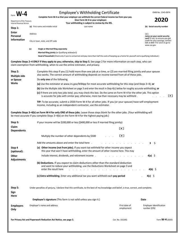 w4 deduction worksheet