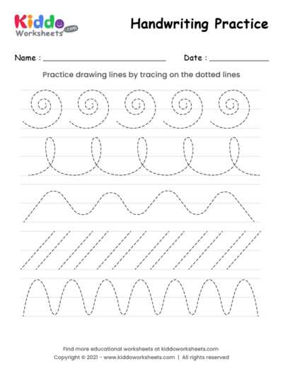 kinder tracing worksheets