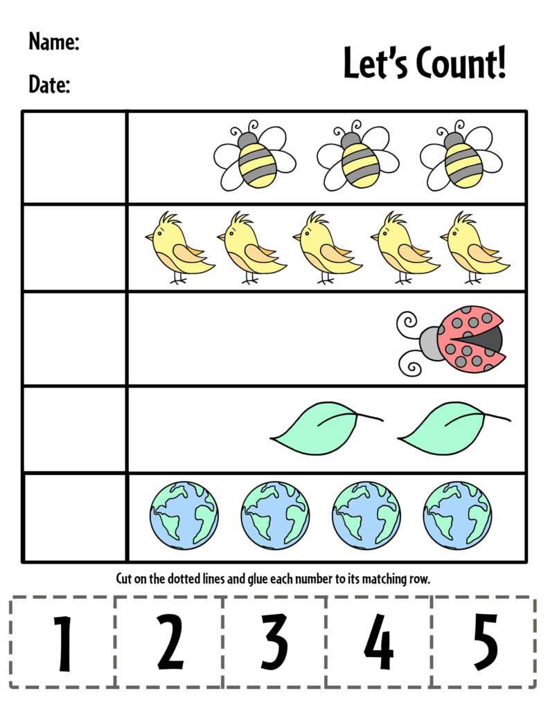 counting 1 to 3 worksheets